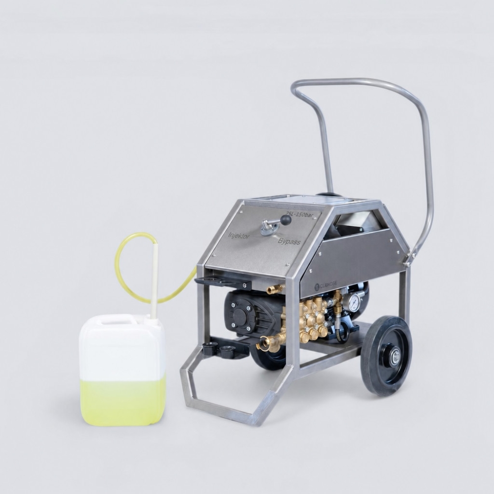 C.L. Becker high-pressure cleaner with injector for adding detergent